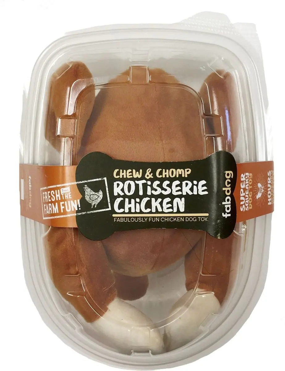 Rotisserie Chicken Squeaky Plush Dog Toy